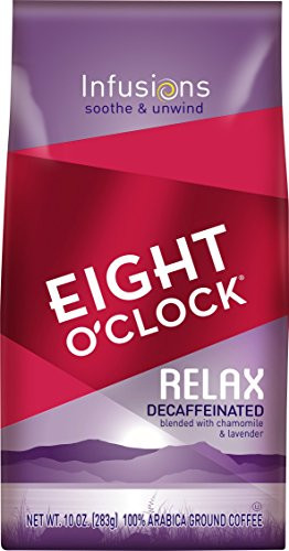 Eight O'Clock Ground Coffee, Relax Decaffeinated, 10 Ounce