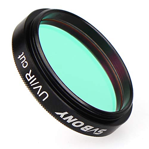 SVBONY UV/IR Cut Block Filter Multi Coated Infra Red Filter CCD Camera Interference UV Filter 1.25 Standard Filter Threads for DSLR Camera Telescope (Filter)