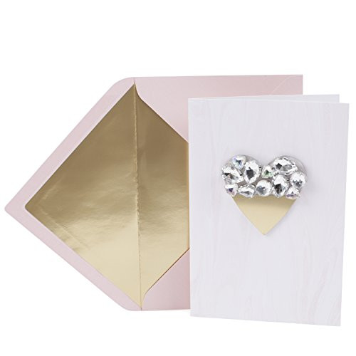 Hallmark Anniversary Card or Love Card for Significant Other (Heart with Gems)