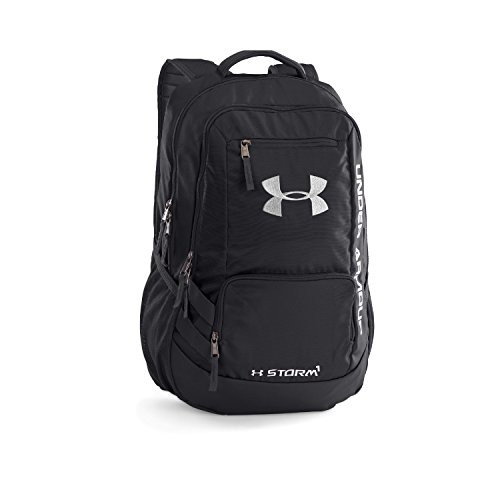 Under Armour Hustle 2.0 Backpack, Black (001)/Silver, One Size
