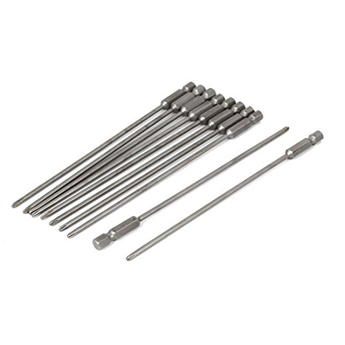 uxcell 1/4" Hex Shank 150mmx3mm PH1 Phillips Crosshead Screwdriver Bits 10pcs