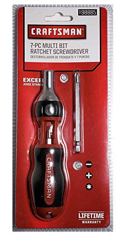 Craftsman 7 piece multi bit ratcheting screwdriver