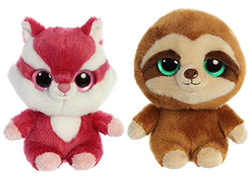 Aurora YooHoo & Friends Plush Bundle - 8" Chewoo & 8" Slo