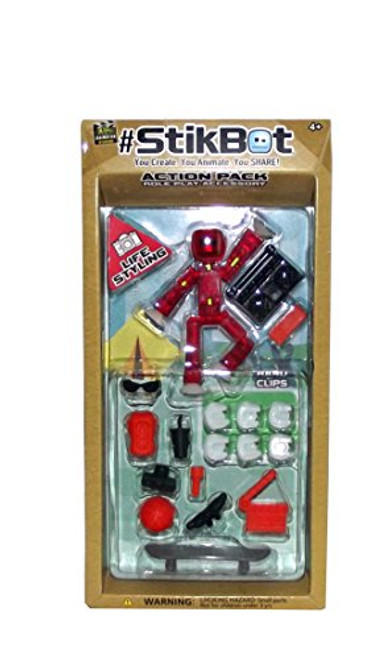 #StikBot Action Pack Figure Roleplay Accessory Set (Red, Life Styling) #StikBot Action Pack Figure Roleplay Accessory Set (Red, Life Styling)