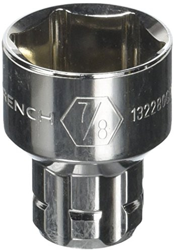 GEARWRENCH 132280GR 3/8" Drive Pass Thru 6 Point Standard SAE Socket 7/8", Black