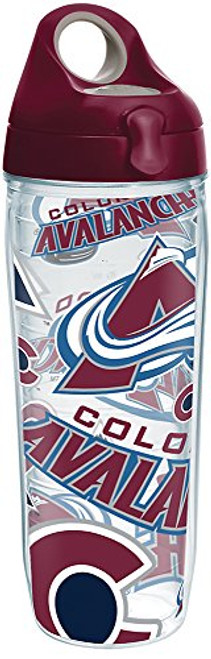 Tervis 1266010 NHL Colorado Avalanche All Over Tumbler with Wrap and Maroon Lid 24oz Water Bottle, Clear Tervis 1266010 NHL Colorado Avalanche All Over Tumbler with Wrap and Maroon Lid 24oz Water Bottle, Clear