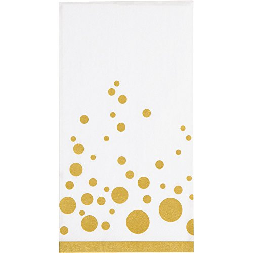 Creative Converting 317845 16 Count Paper Guest Napkins, Sparkle and Shine Gold
