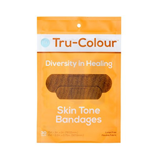 Tru-Colour Skin Tone Bandages: Brown-Dark Brown Single Pack (30-Count; Orange Bag)