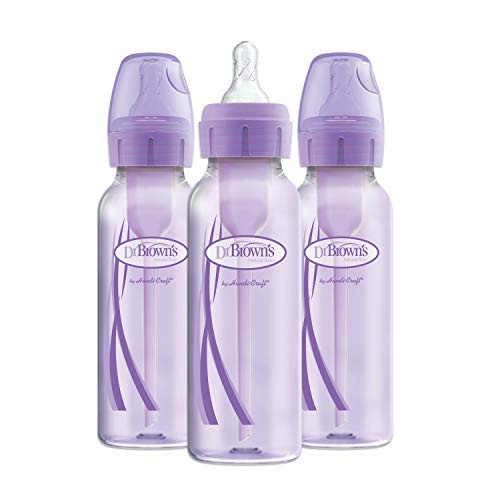 Dr. Brown's Optios+ Baby Bottles, 8 Ounce, Purple, 3 Count