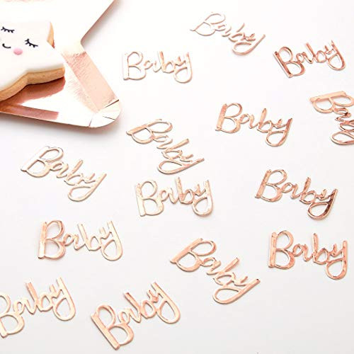 Ginger Ray Rose Gold Baby Shower Party Table Confetti - 14G - Twinkle