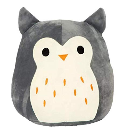 Kellytoy Squishmallow 16" Hoot The Gray Owl Super Soft Plush Toy Pillow Animal Pet Pal Buddy