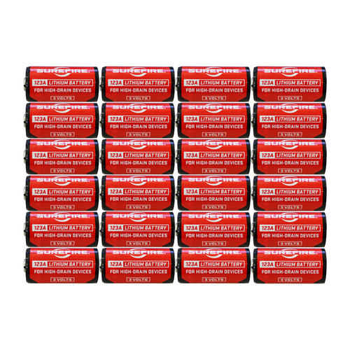 Surefire SF123A Box of 24 123A 3 Volt Lithium Batteries 24-Pack