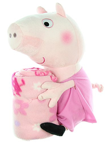 Peppa Pig Pillow Pal Hugger Plush with Fleece Throw Blanket