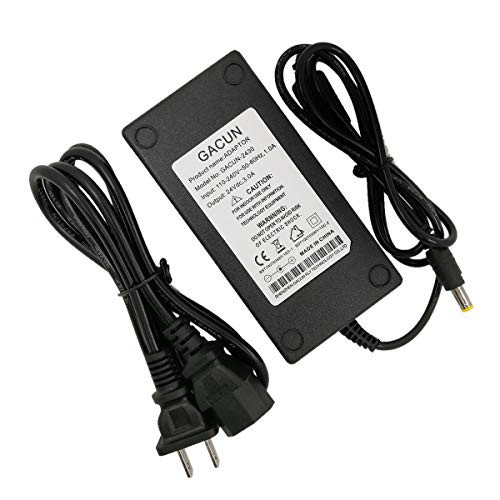 YUNBO LED Power Adapter Supply AC 100-240V to DC 24V 3A Transformers For LED Strip Lights 72W Max