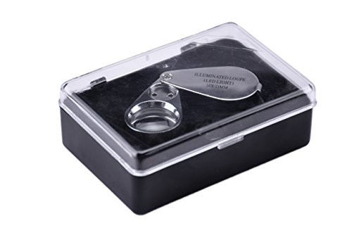 SE MJ3622L-10X Professional 10x 18 mm Illuminated Metal Loupe