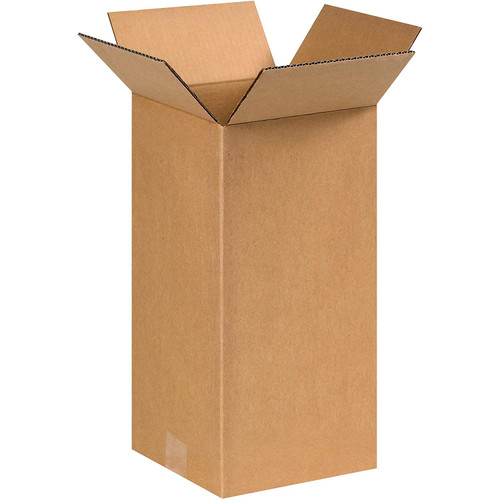 Aviditi 8816 Single-Wall Tall Corrugated Box, 8' Length x 8' Width x 16' Height, Kraft (Bundle of 25)