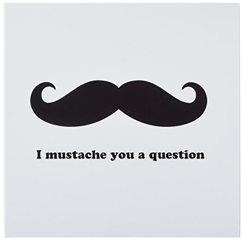 3dRose I mustache you a question - Greeting Cards, 6 x 6 inches, set of 6 (gc_107316_1) 3dRose I mustache you a question - Greeting Cards, 6 x 6 inches, set of 6 (gc_107316_1)
