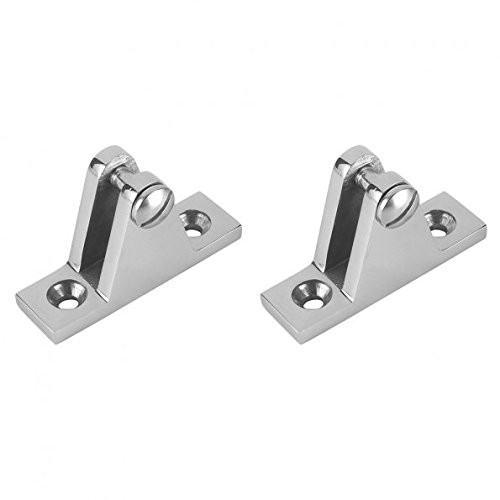 LEANINGTECH 2 PCS Marine Boat Deck Hinge Mount Bimini Top Fitting Hardware 316 Stainless Steel Fitting Deck Hardware