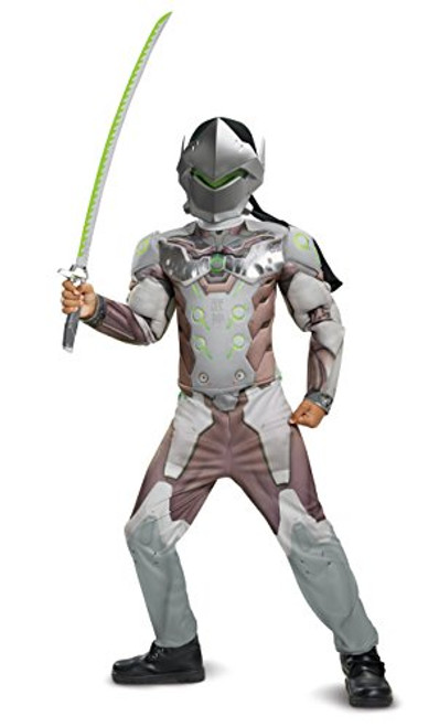 Disguise Genji Classic Muscle Child Costume, Gray, Medium (7-8)