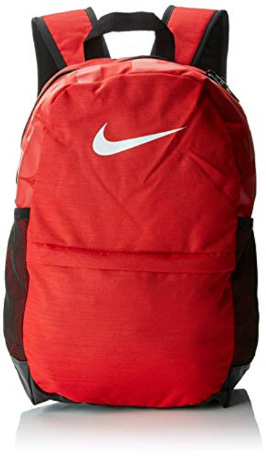 Nike Kids' Brasilia Backpack, Kids' Backpack with Durable Design & Secure Storage, University Red/Black/White