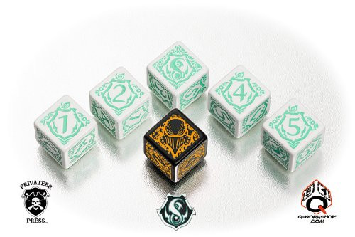 Qworkshop QworkshopSPWA48 D6 Warmachine Retribution of Scyrah Faction Dice Set (6-Piece)