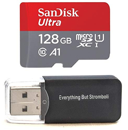 Sandisk Micro SDXC Ultra MicroSD TF Flash Memory Card 128GB 128G Class 10 works with GoPro Karma Drone Hero 5 w/ Everything But Stromboli Memory Card Reader