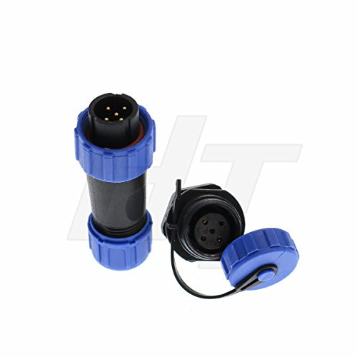 HangTon HE13 5 Pin Connector Waterproof Circular Cable Plug Panel Mount Socket for Marine Automotive Power Devices