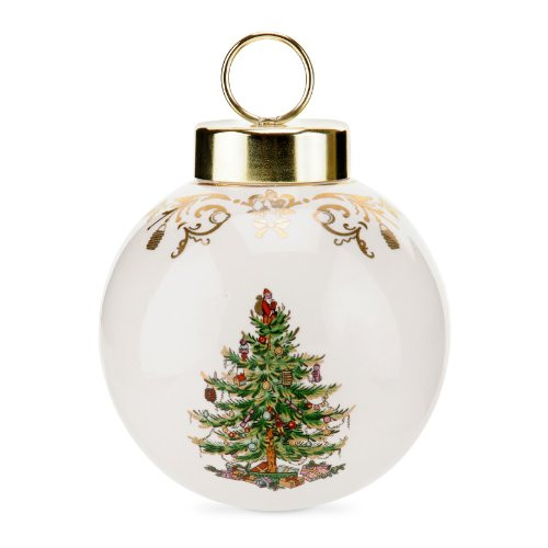 Spode Christmas Tree Gold Decorative Bauble, Large