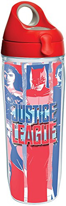 Tervis 1279536 Justice League Tumbler with Wrap and Red with Gray Lid 24oz Water Bottle, Clear Tervis 1279536 Justice League Tumbler with Wrap and Red with Gray Lid 24oz Water Bottle, Clear