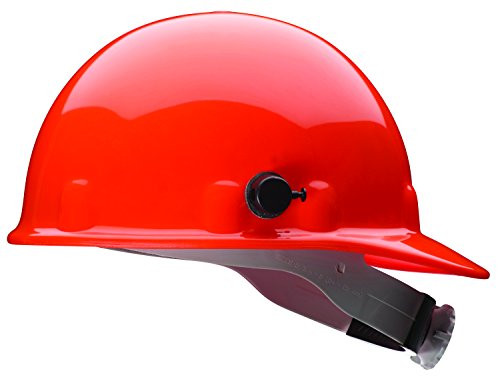 Fibre-Metal by Honeywell E2QRW03A000 Super Eight Ratchet Cap Style Hard Hat with Quick-Lok, Orange