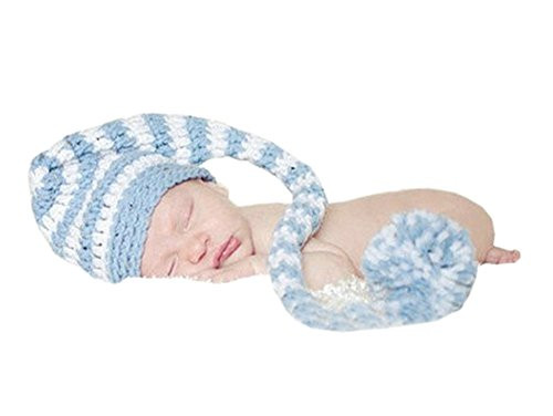 Pinbo Newborn Baby Photography Prop Crochet Knitted Long Striped Hat Caps
