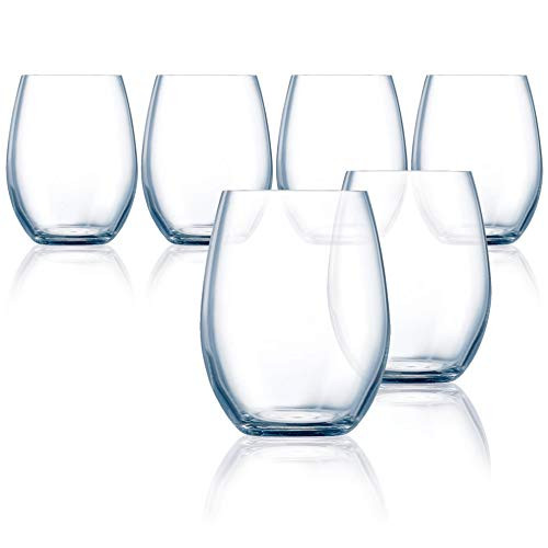 Chef & Sommelier L9223 Grand Vin 14.75 Ounce Stemless, Set of 6, 14.75 oz, Clear