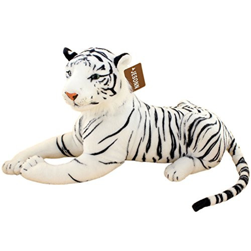 JESONN Realistic Stuffed Animals Tiger Toys Plush (White, 18.9 Inch) JESONN Realistic Stuffed Animals Tiger Toys Plush (White, 18.9 Inch)