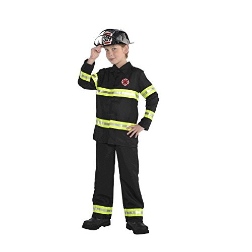 AMSCAN Reflective Firefighter Halloween Costume for Boys, Medium, with Included Accessories