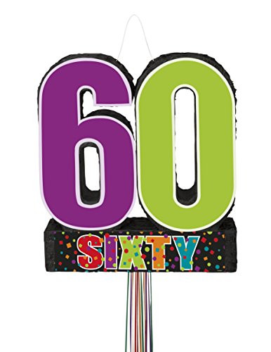 Birthday Cheer 60th Birthday Pinata, Pull String