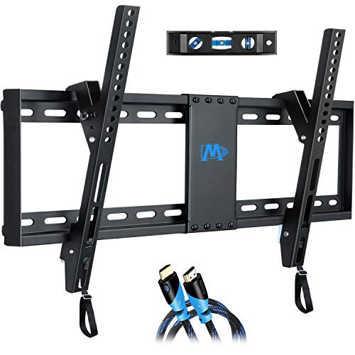 Mounting Dream Tilt TV Wall Mount Bracket for Most 37-70 Inches TVs, TV Mount with VESA up to 600x400mm, Fits 16", 18", 24" Studs and Loading Capacity 132 lbs, Low Profile and Space Saving MD2268-LK