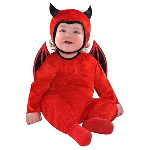 Amscan 846797 Baby Cute As A Devil Costume, Size 0-6 Months, Red