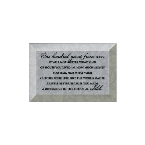 Dexsa One Hundred Years Beveled Glass Plaque with Easel