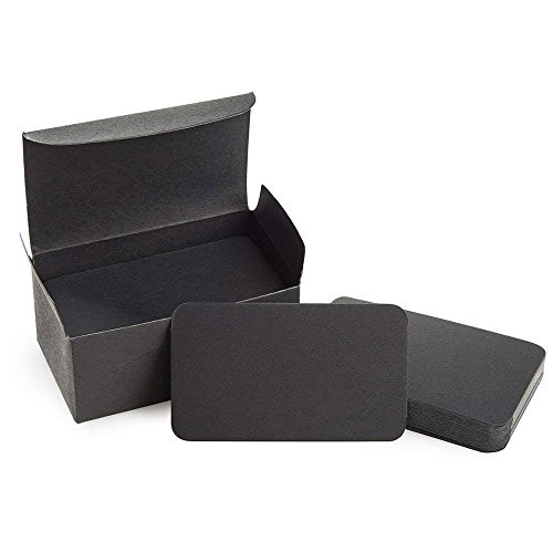 Blank Cardboard paper Message Card Business Cards Vocabulary Word Card Index Cards DIY Gift Tags Card About 100pcs,Black