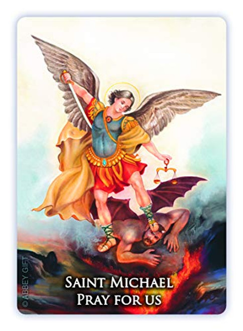 Cathedral Art St. Michael ArtMetal Prayer Card, One Size, Multicolored Cathedral Art St. Michael ArtMetal Prayer Card, One Size, Multicolored