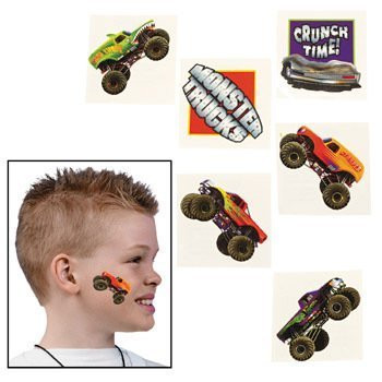 Fun Express 72 Monster Truck Temporary Tattoos