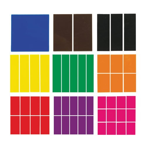 EAI Education Fraction Squares: Blank - Set of 51