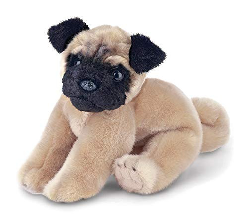 Bearington Pugsly Pug Plush Stuffed Animal Puppy Dog, 13 inches