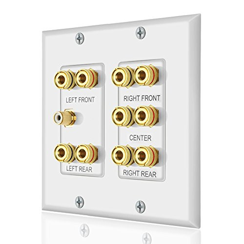 Home Theater 5.1 Surround Sound Distribution Wall Plate