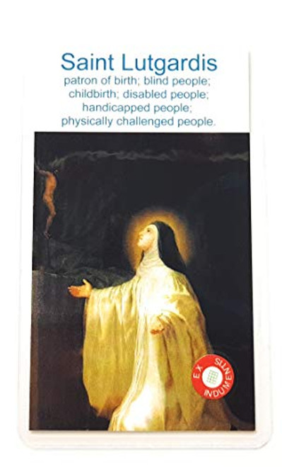 Relic Card 3rd Class Saint Lutgardis Patron Birth Blind People Blindness Childbirth Disabled People Handicapped People Physically Challenged; Santa Lutgarda patrona de ciegos discapacitados