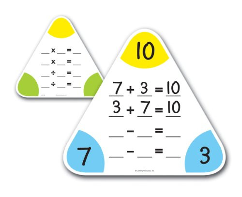 Learning Resources Write & Wipe Fact Family Boards, Set of 6 Boards, Ages 6+