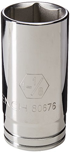 GEARWRENCH 80676 1/2" Drive 6 Point Deep SAE Socket 1-1/8", Chrome
