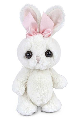 Bearington Big Head Bunni White Stuffed Animal Bunny Rabbit, 8"