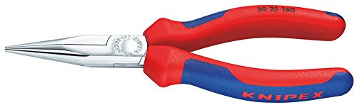 Knipex 30 25 140 Long Nose Pliers 5,51" with round jaws with soft grip