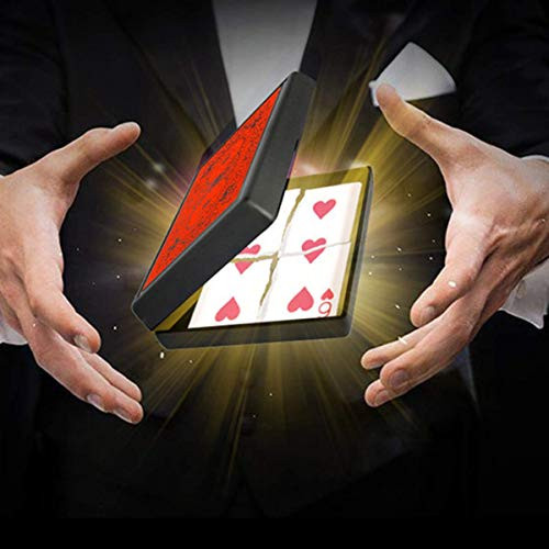 WSNMING Professional Torn Playing Card Restore Case Magic Tricks Box Close up Magic Props with Video Tutorial for Kids and Adults